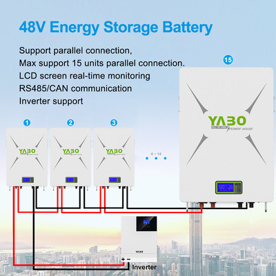 Solar Lifepo4 Pil Güç Duvarı 5kwh 10kwh Taşınabilir Taşıma 48v 200ah