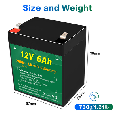 12v lifepo4 araç aküsü Düşük Sıcaklık Döngüsü 12.8v 10ah 5ah 6ah
