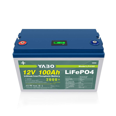 YABO Özel Yapılmış Şarj Edilebilir Güneş Enerjili Tekne Lityum Motosiklet Golf Arabası RV LiFePO4 Enerji Depolama Pili 12V 100Ah