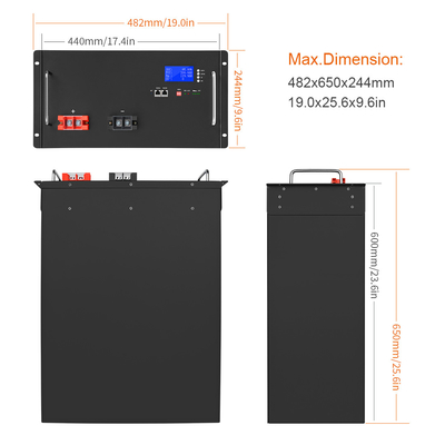 Bms 100ah 48 Volt Lifepo4 Pil Paketi 48v 200ah Lityum İyon Güneş Pili