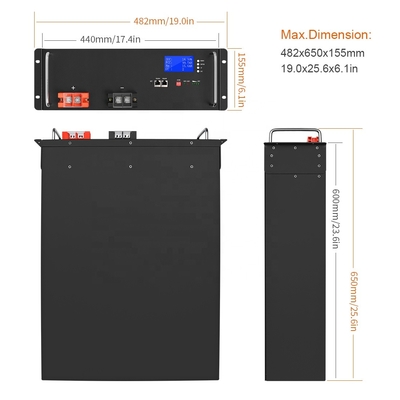 Ev İnvertörü için 2.5Kwh 5Kwh 10kwh Lifepo4 Pil Solar 48v Powerwall