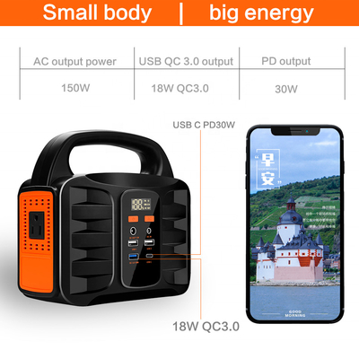 Shenzhen Fabrikası 155Wh 3.7V 42000mAh Dış Mekan Taşınabilir Güç Kaynağı 150W Şarj İstasyonu ve Güç İstasyonu