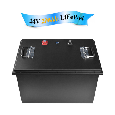 Su geçirmez 24V Lifepo4 Pil Lityum Demir Fosfat 200Ah Sac Metal Güç Aleti