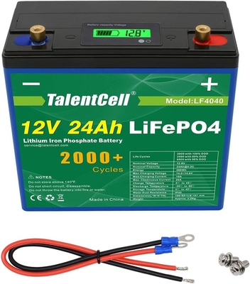 12v 24ah Lifepo4 Lityum Pil Paketi LCD Ekranlı Şarj Edilebilir Büyük Kapasiteli