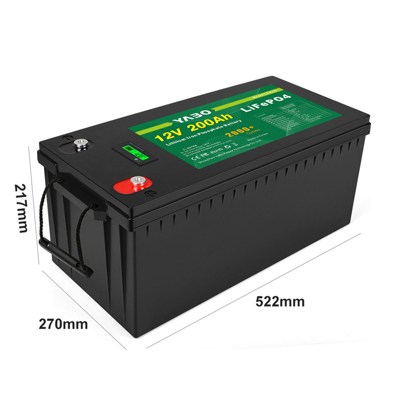 4S34P 32700 Pil Hücresi Güç Güneş Sistemi İçin Şarj Edilebilir Lityum İyon Piller 12V 200Ah Lifepo4 Pil