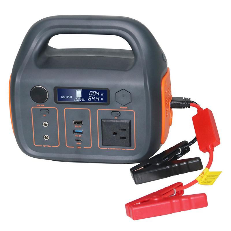 Taşınabilir enerji depolama çıkışı 110V AC lityum iyon pil 300W yenilenebilir enerji ev güç istasyonu